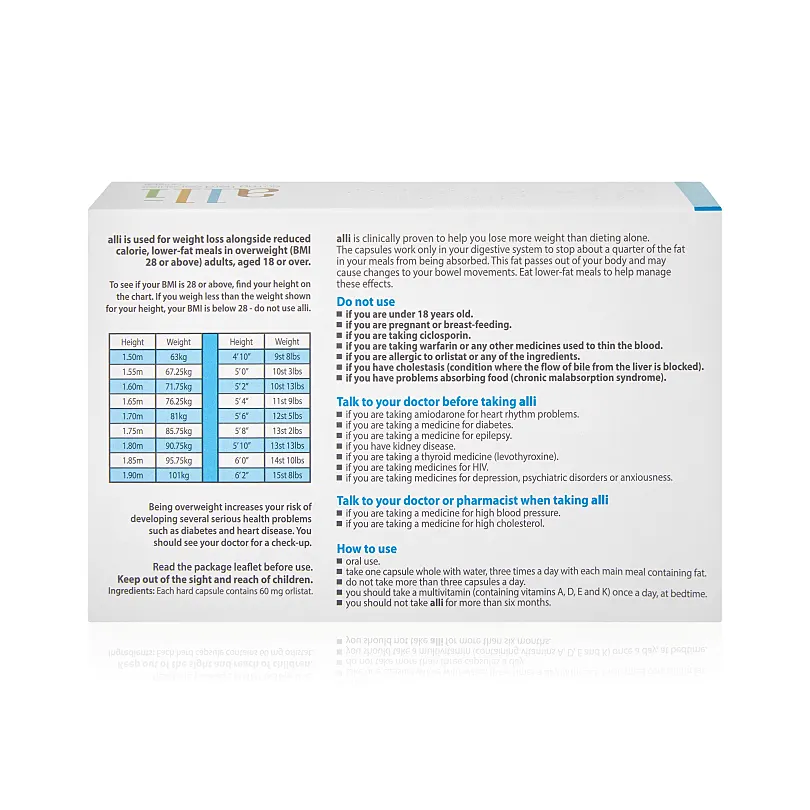 Alli 60mg Weight Loss Capsules - Image 3
