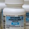 Bottle of Oxycodone Hydrochloride 30mg Tablets USP manufactured by Mallinckrodt Pharmaceuticals.