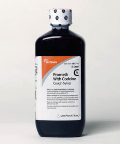 Actavis Promethazine with Codeine Cough Syrup bottle containing promethazine hydrochloride and codeine phosphate.