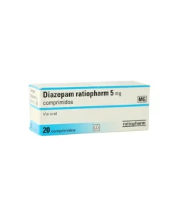 Diazepam 5mg Tablets (Valium) by Ratiopharm in a 20-tablet box.