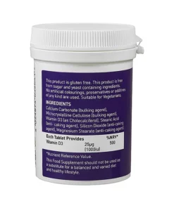 Alternative view of Valupak Vitamin D3 1000 IU Tablets