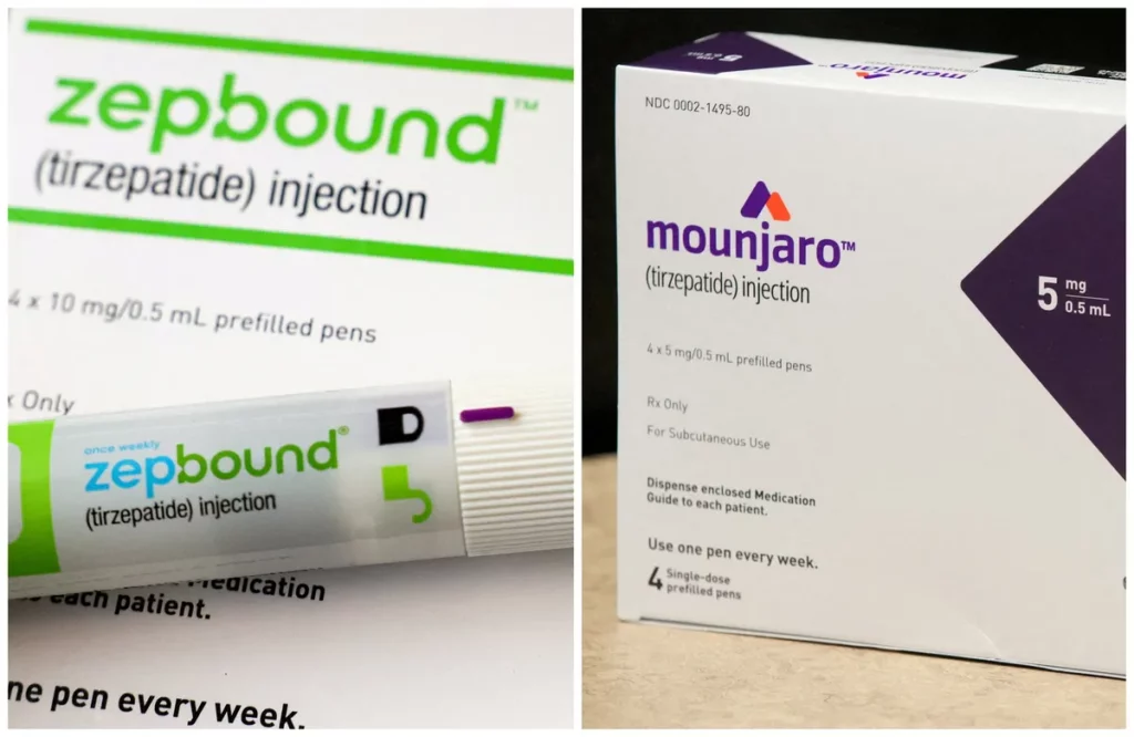 GLP-1 receptor agonists Zepbound and Mounjaro for weight management